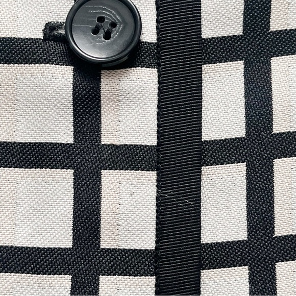 Ann Taylor Windowpane Jacquard Topper Jacket Coat White Black Size S - Picture 13 of 13